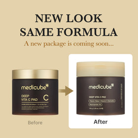 medicube open jar with stacked Deep Vita C pads for easy daily use