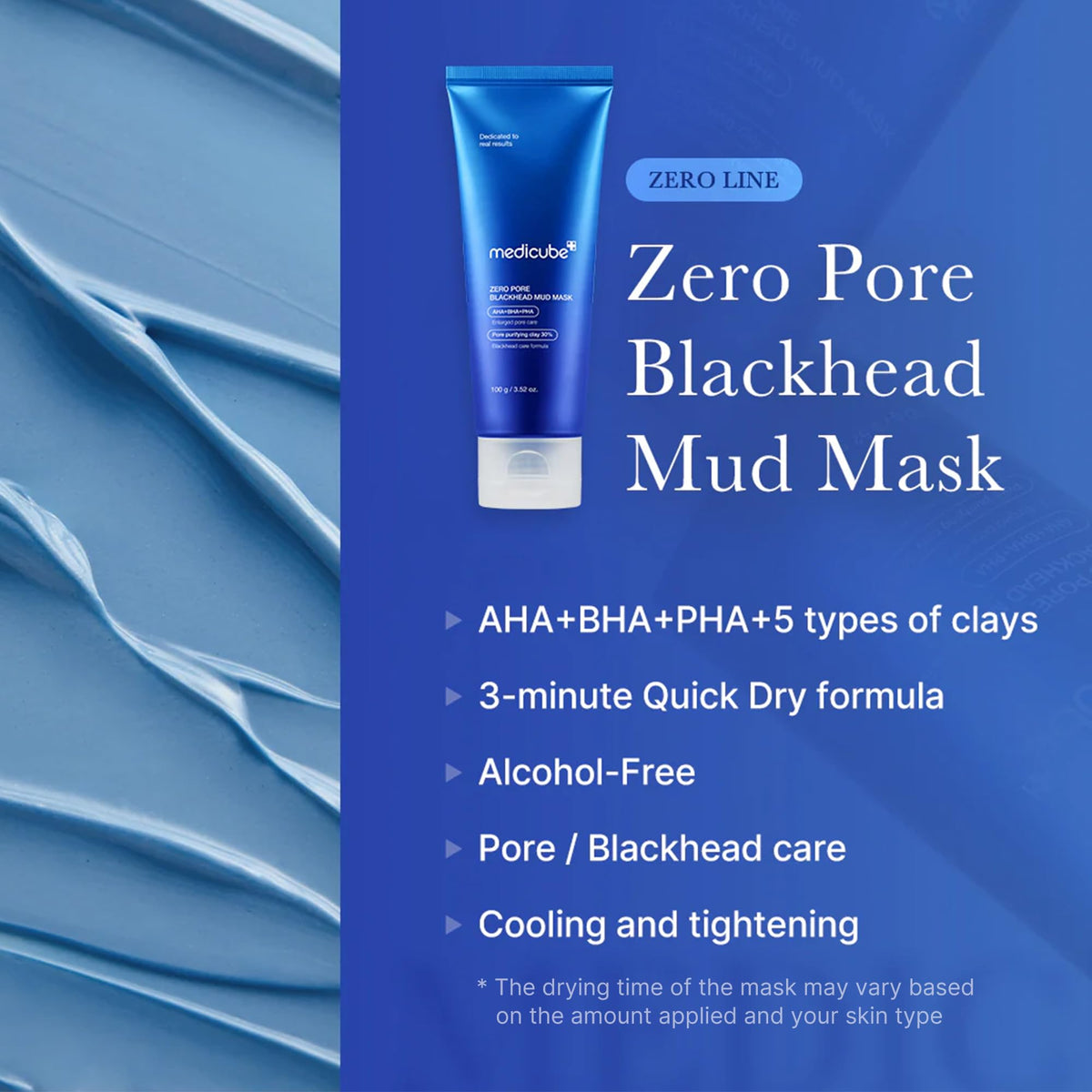 medicube open jar revealing smooth mud texture for easy application and even coverage