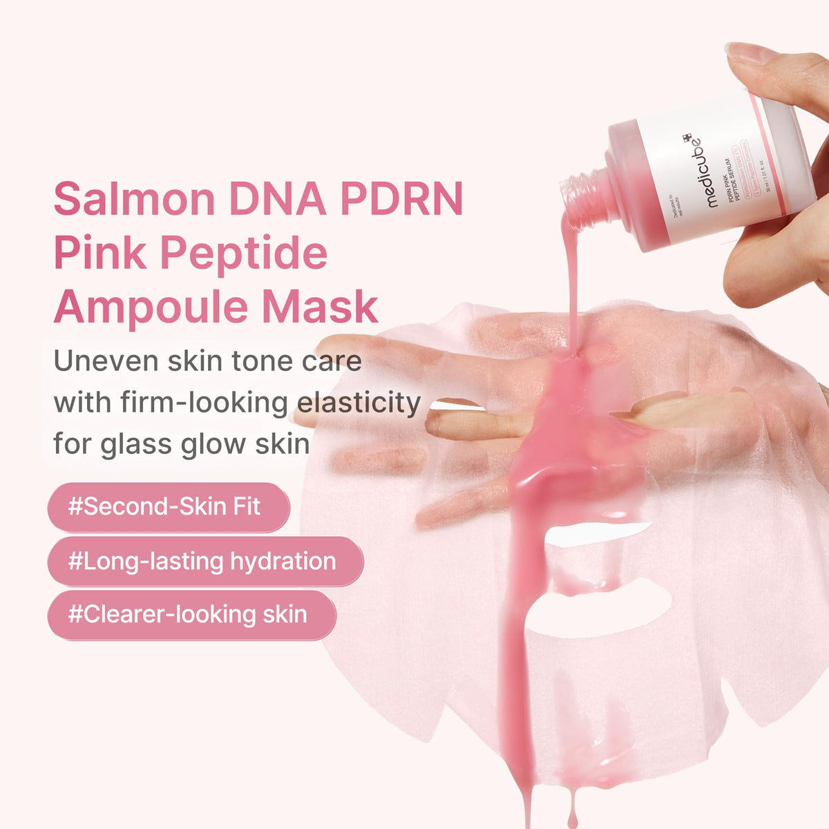 medicube close-up of mask serum texture highlighting hydrating, lightweight feel