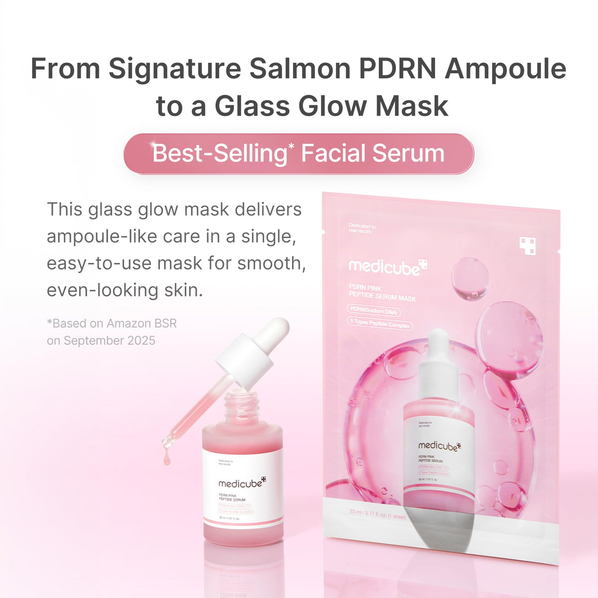 medicube opened pouch revealing single sheet mask ready for use