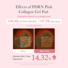 medicube pad placed on model's cheek illustrating cooling application and soothing effect