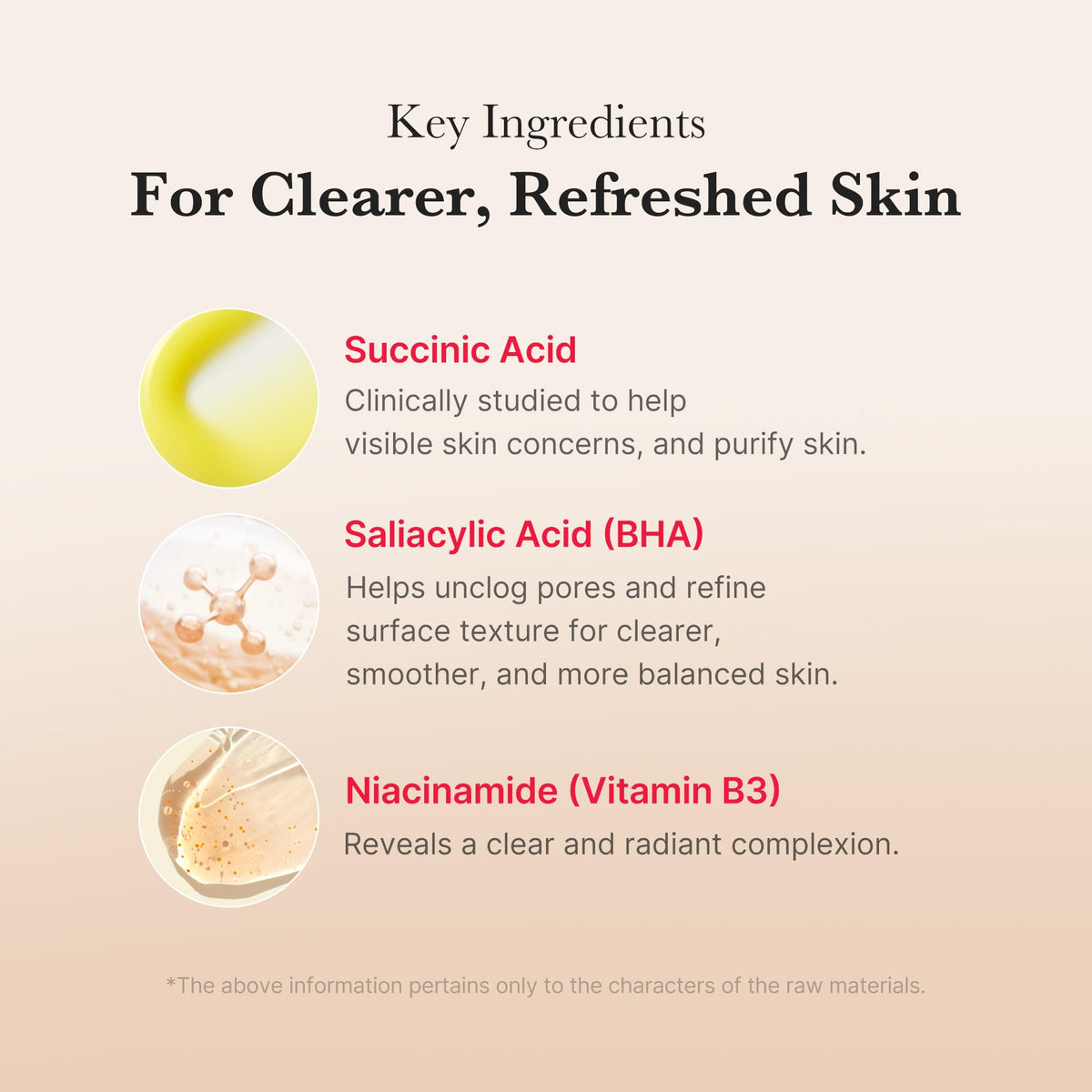 medicube pad solution detail illustrating active acids and exfoliation benefit