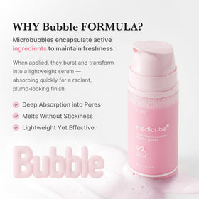 medicube serum spread on hand showing lightweight feel and hydration