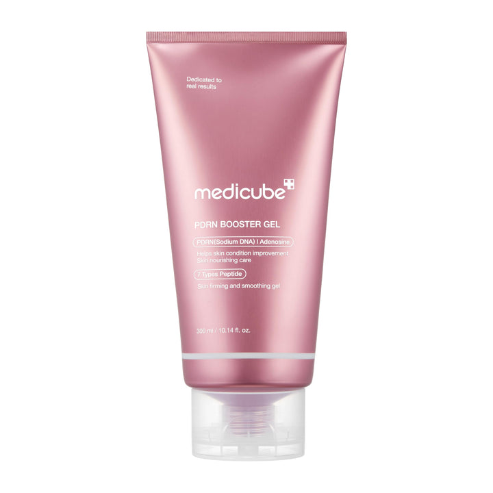 medicube front bottle showing label and 300ml size for device use