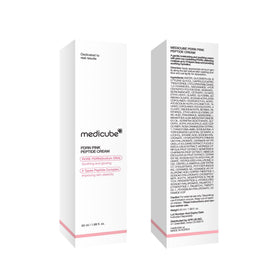 medicube before and after texture comparison showing smoother skin benefit