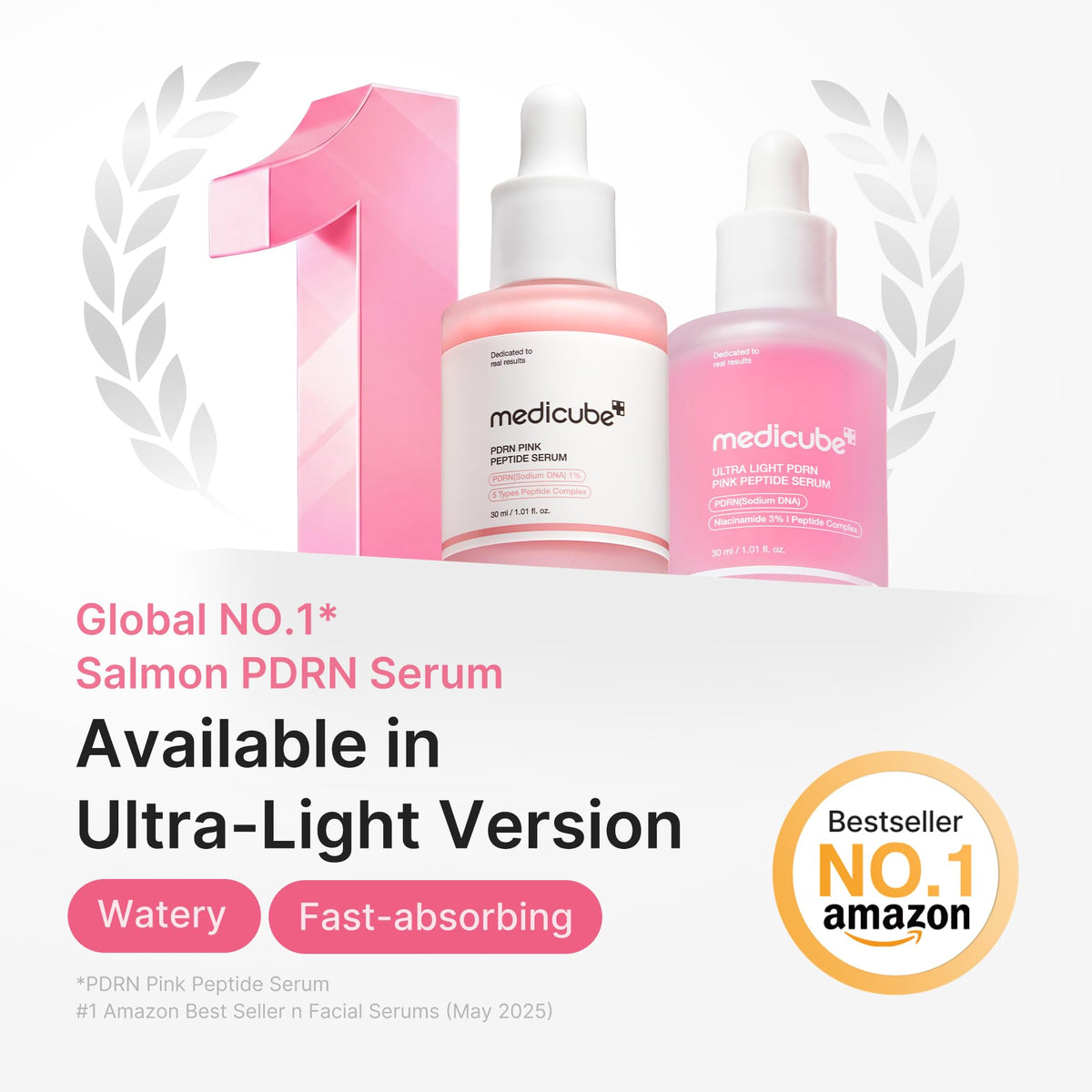 medicube serum texture drop highlighting lightweight hydration and quick absorption
