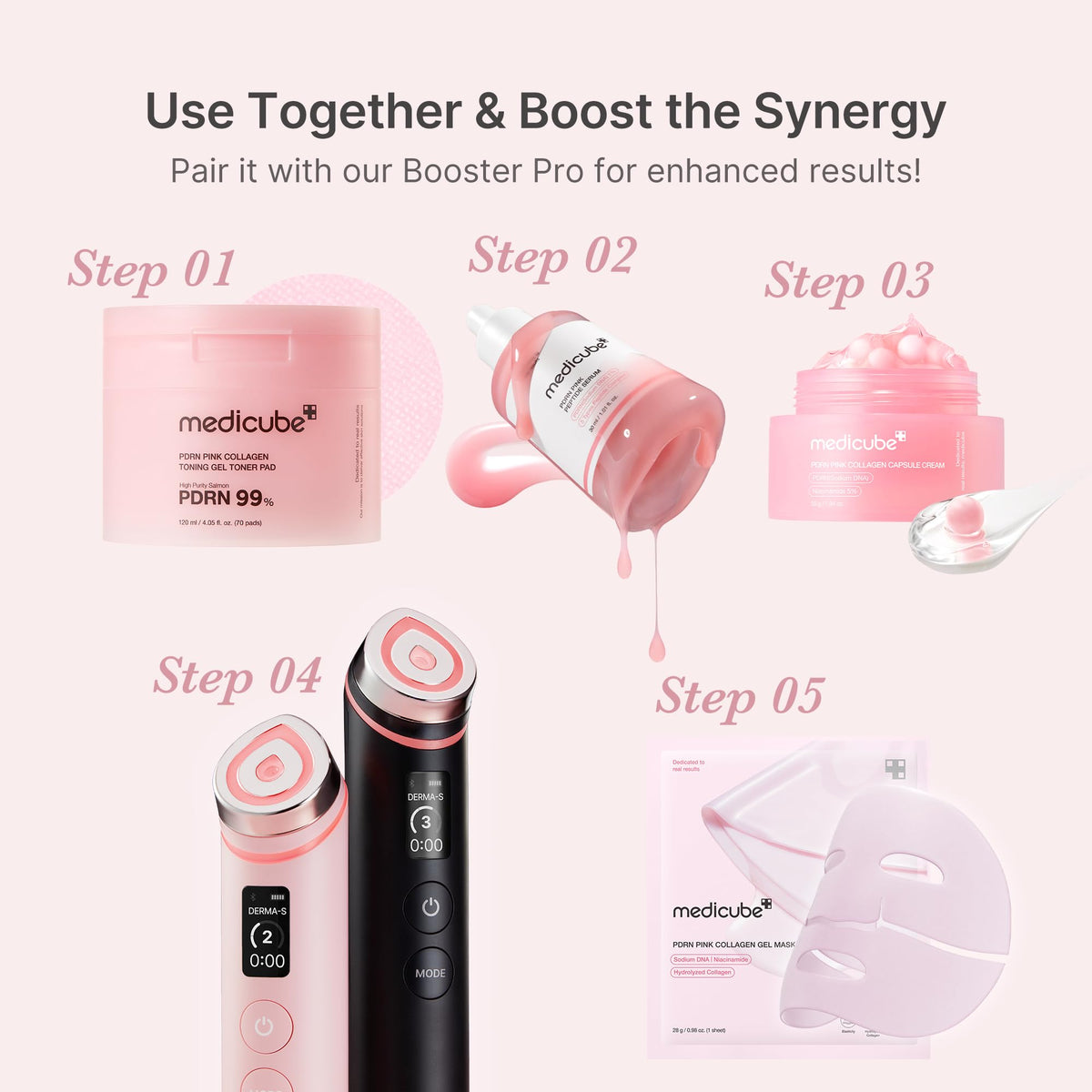 medicube application on model cheek showing dewy finish and radiant look