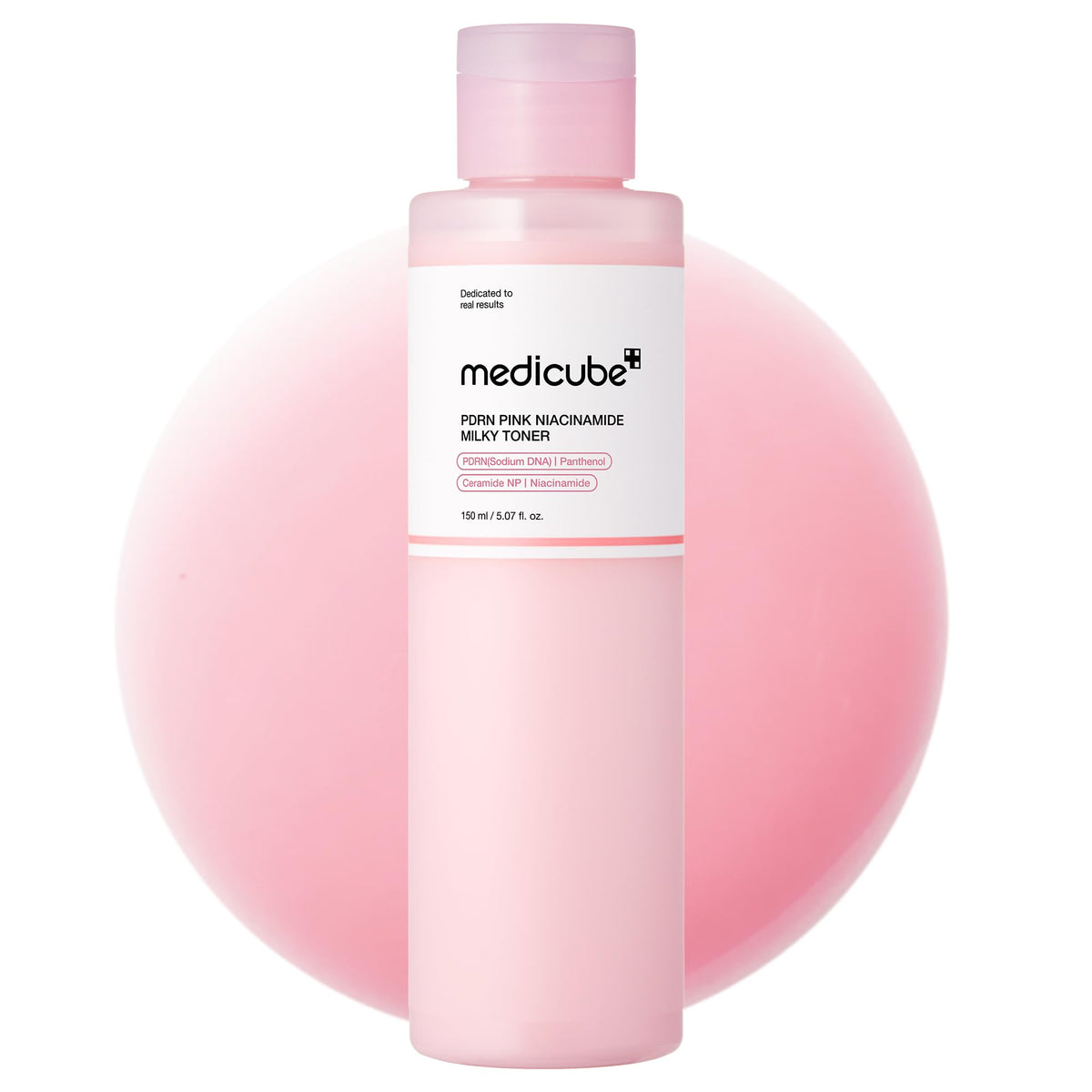 medicube front bottle showing product and benefit of hydrating glow
