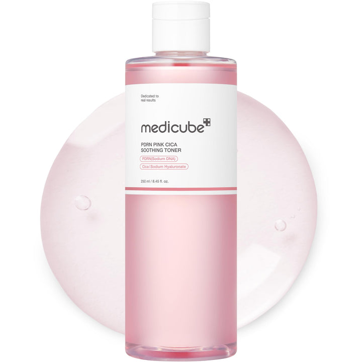 medicube front packaging showing bottle and label for clear identification and trust