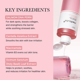 medicube close-up watery texture emphasizing lightweight hydration and fast absorption