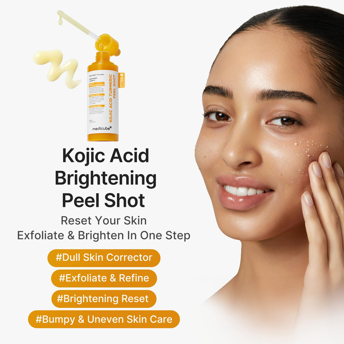 medicube serum texture close-up showing smooth gel consistency
