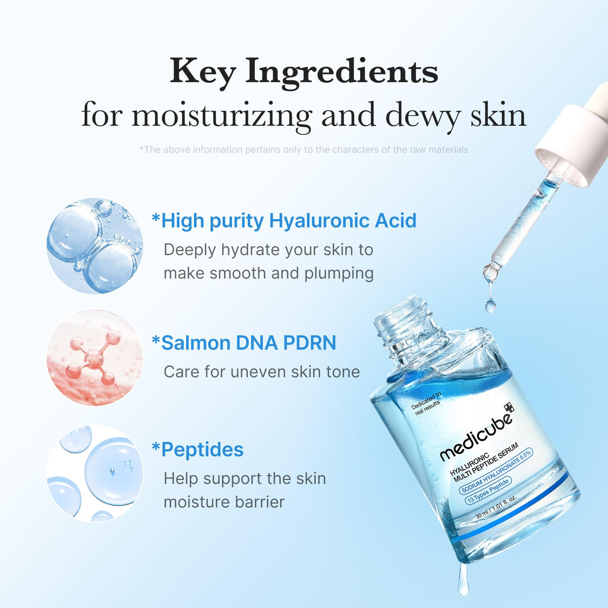 medicube pipette dispense closeup showing clear drops for precise application benefit
