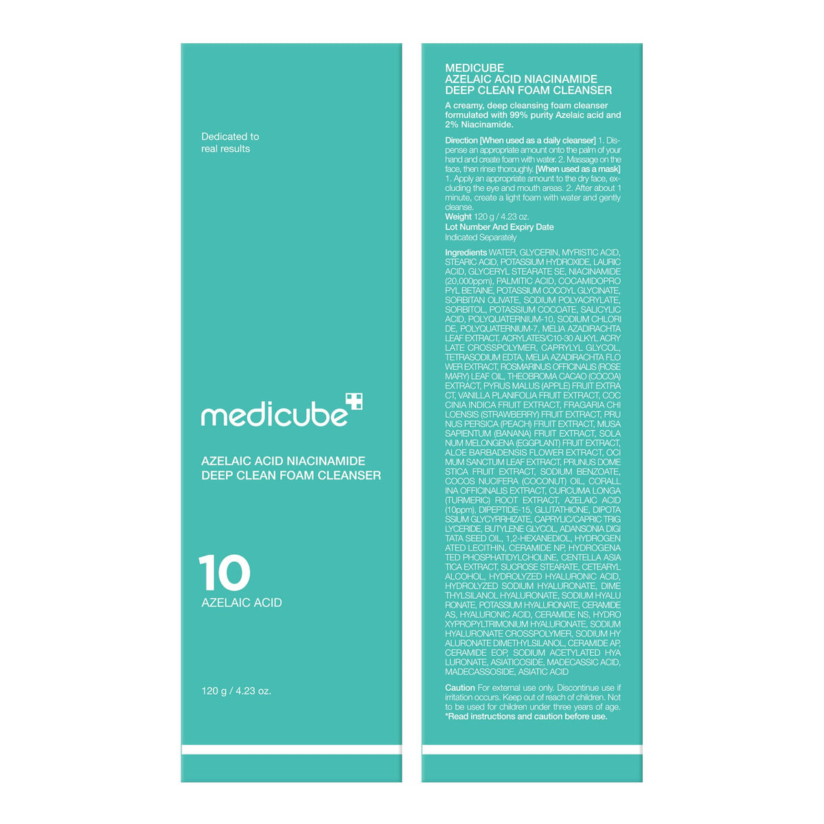 medicube conceptual before-after smoothing effect, suggests refined pore appearance