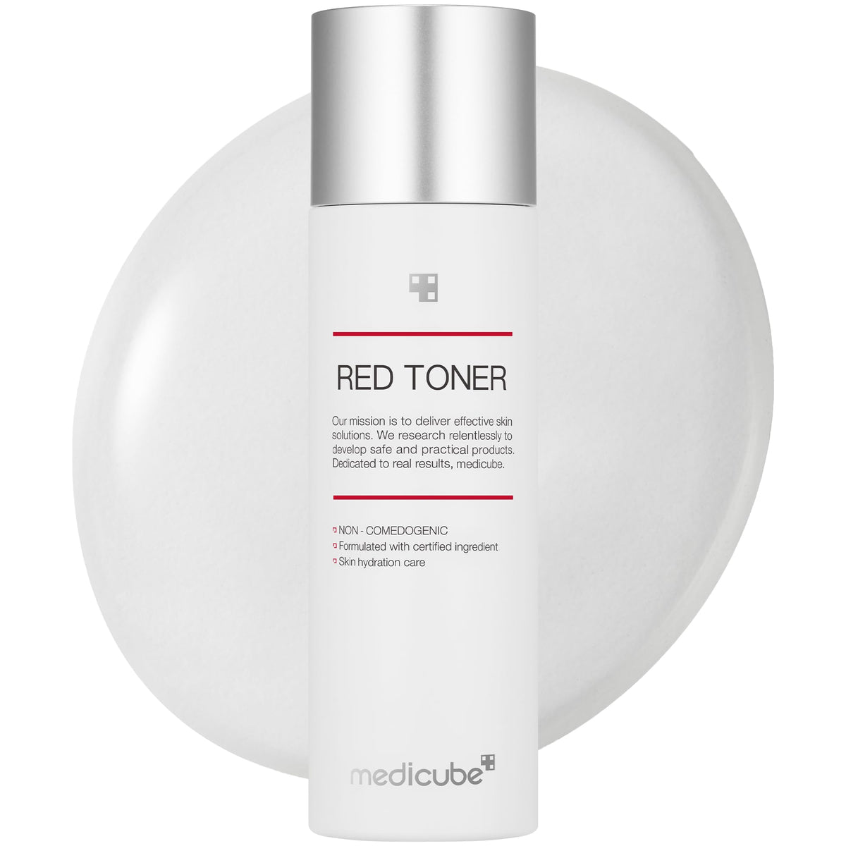 medicube front bottle showing label and soothing toner benefits
