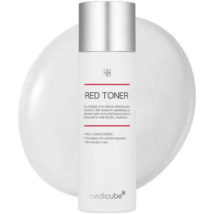 medicube front bottle showing label and soothing toner benefits