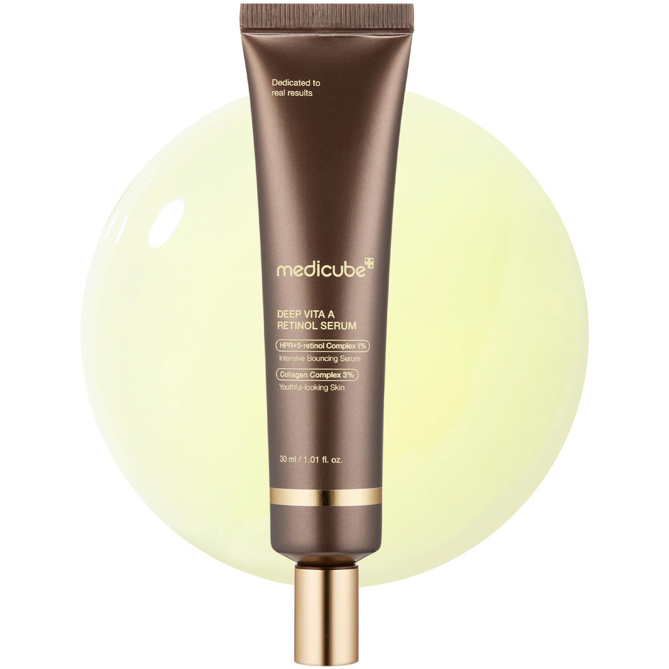 medicube front packaging showing bottle and label with clear anti-aging benefit