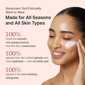 medicube blended on face illustrating smooth base and glow benefit