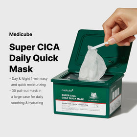 medicube sheet being removed with tweezer for hygienic quick use