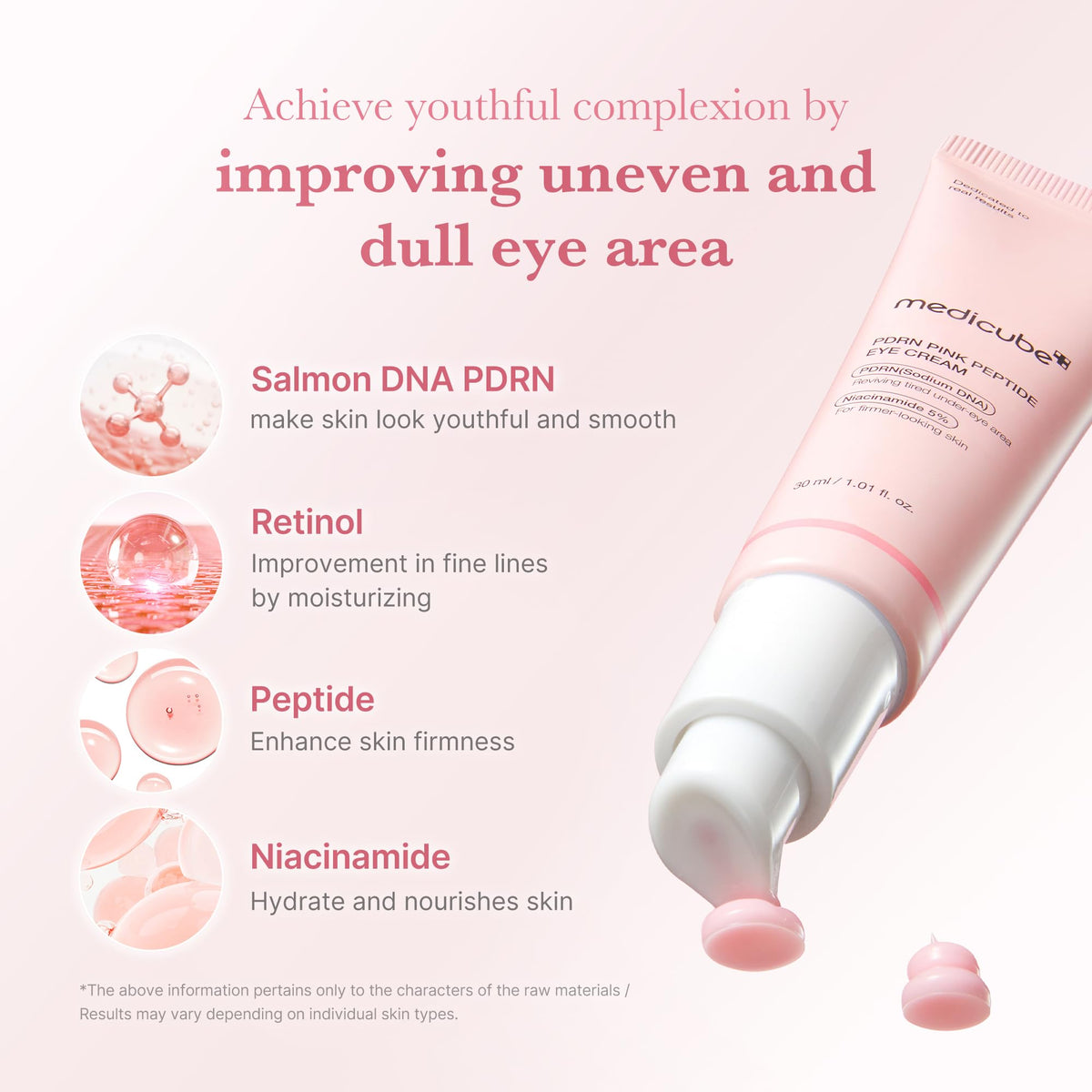 medicube close-up of silky serum texture highlighting lightweight, fast-absorbing benefit