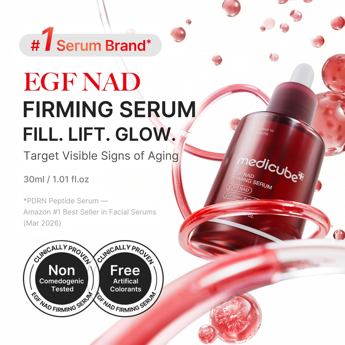 medicube serum texture drop close-up highlighting lightweight absorption and smooth finish
