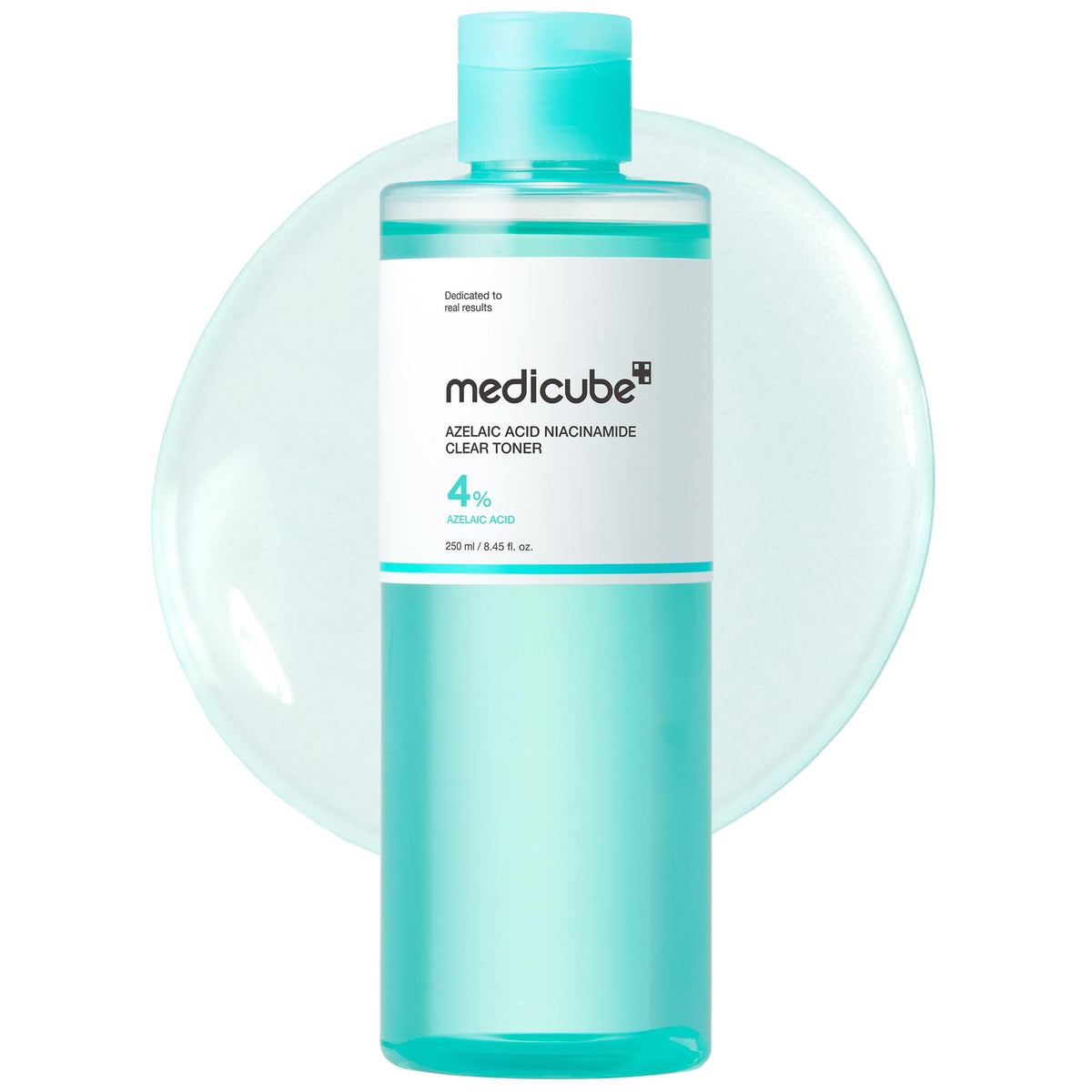 medicube front bottle showing clean design and easy application benefit