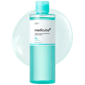 medicube front bottle showing clean design and easy application benefit