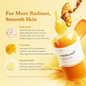 medicube toner texture on fingertip illustrating lightweight non-sticky finish and absorption