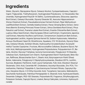 medicube label closeup showing ingredient claims and safety