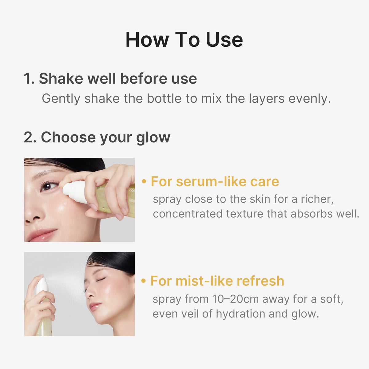 medicube mist applied over makeup for dewy, non-disruptive refresh