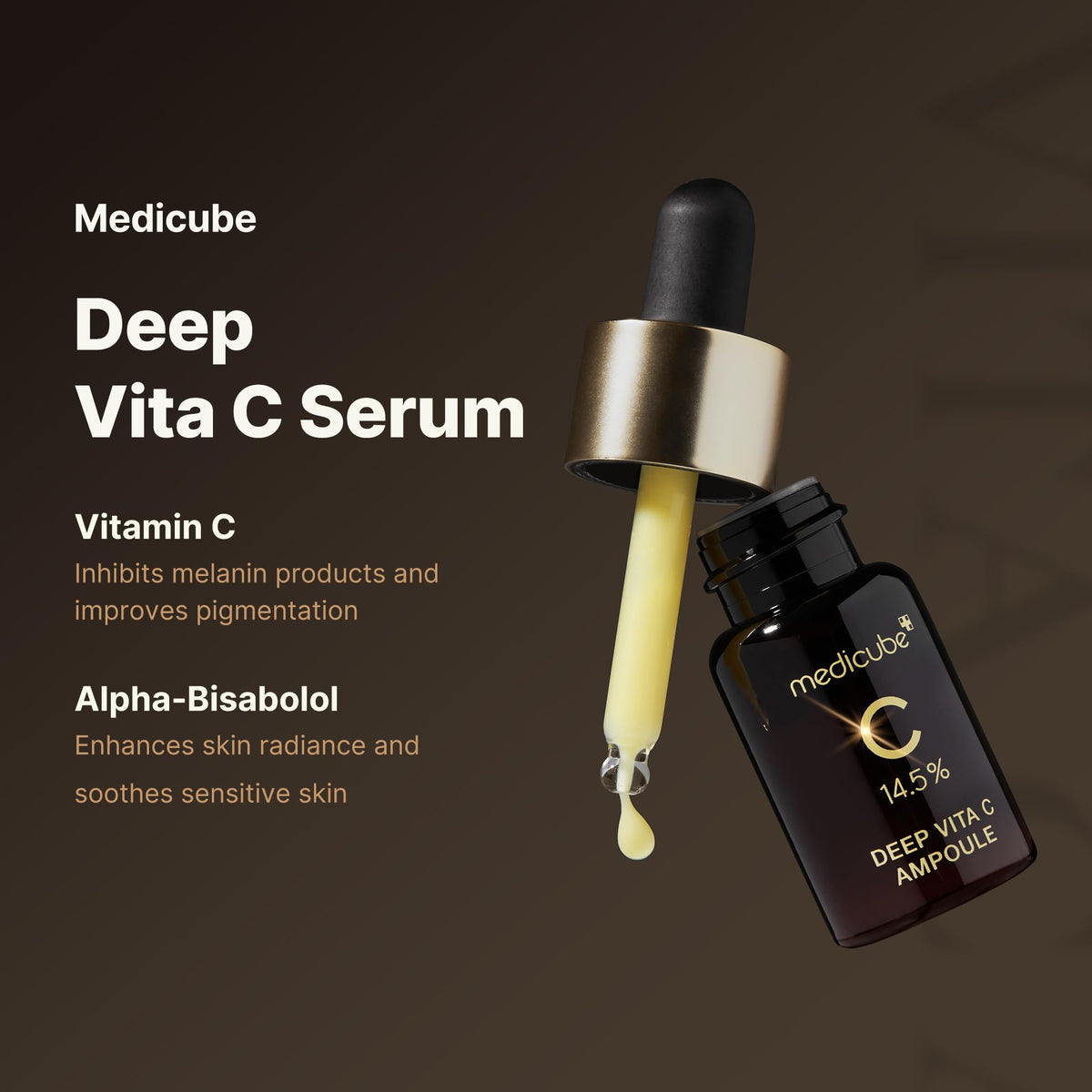 medicube serum texture on fingertip showing lightweight absorption benefit