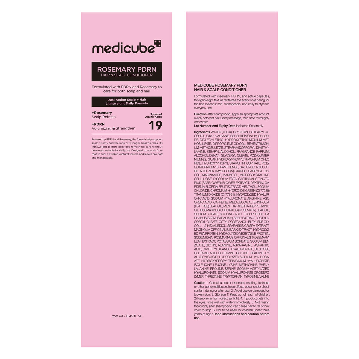 medicube paired with shampoo and serum for a full care regimen