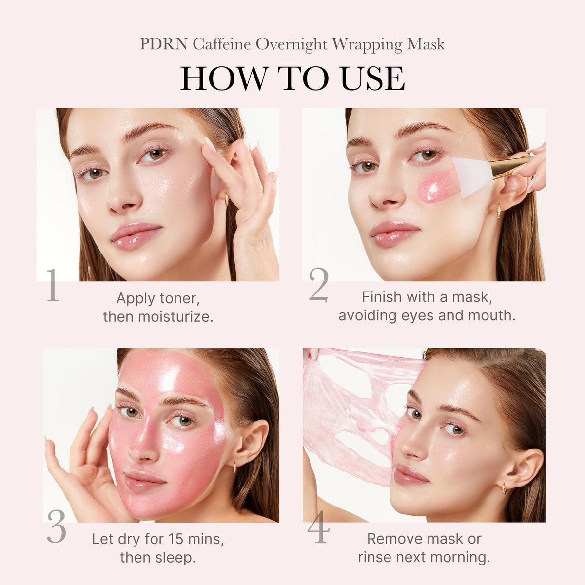 medicube peeling off dried mask to reveal smoother-looking skin