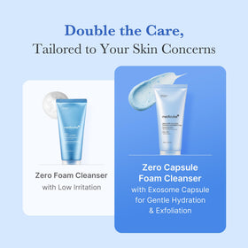 medicube double cleansing demonstration showing oil cleanser followed by foam
