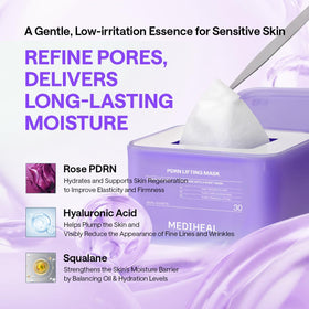 MEDIHEAL mask being applied to face demonstrating easy daily use benefit