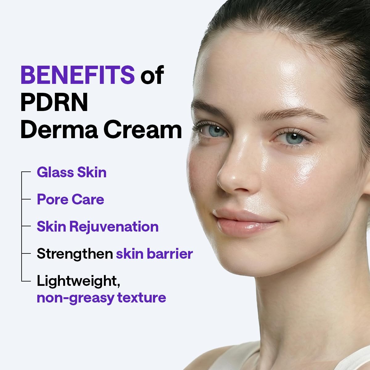 MEDIHEAL Derma Cream applied on hand demonstrating lightweight absorption benefit
