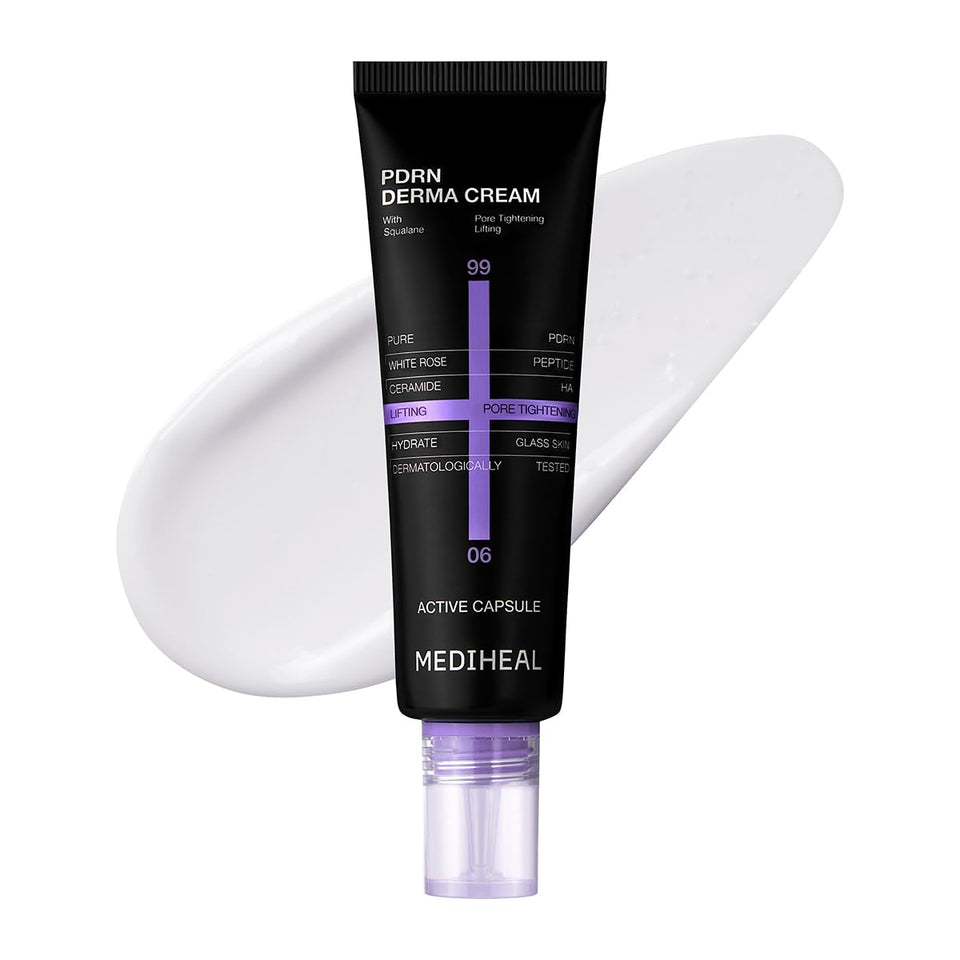 MEDIHEAL Derma Cream front jar showing packaging and benefit of pore refinement