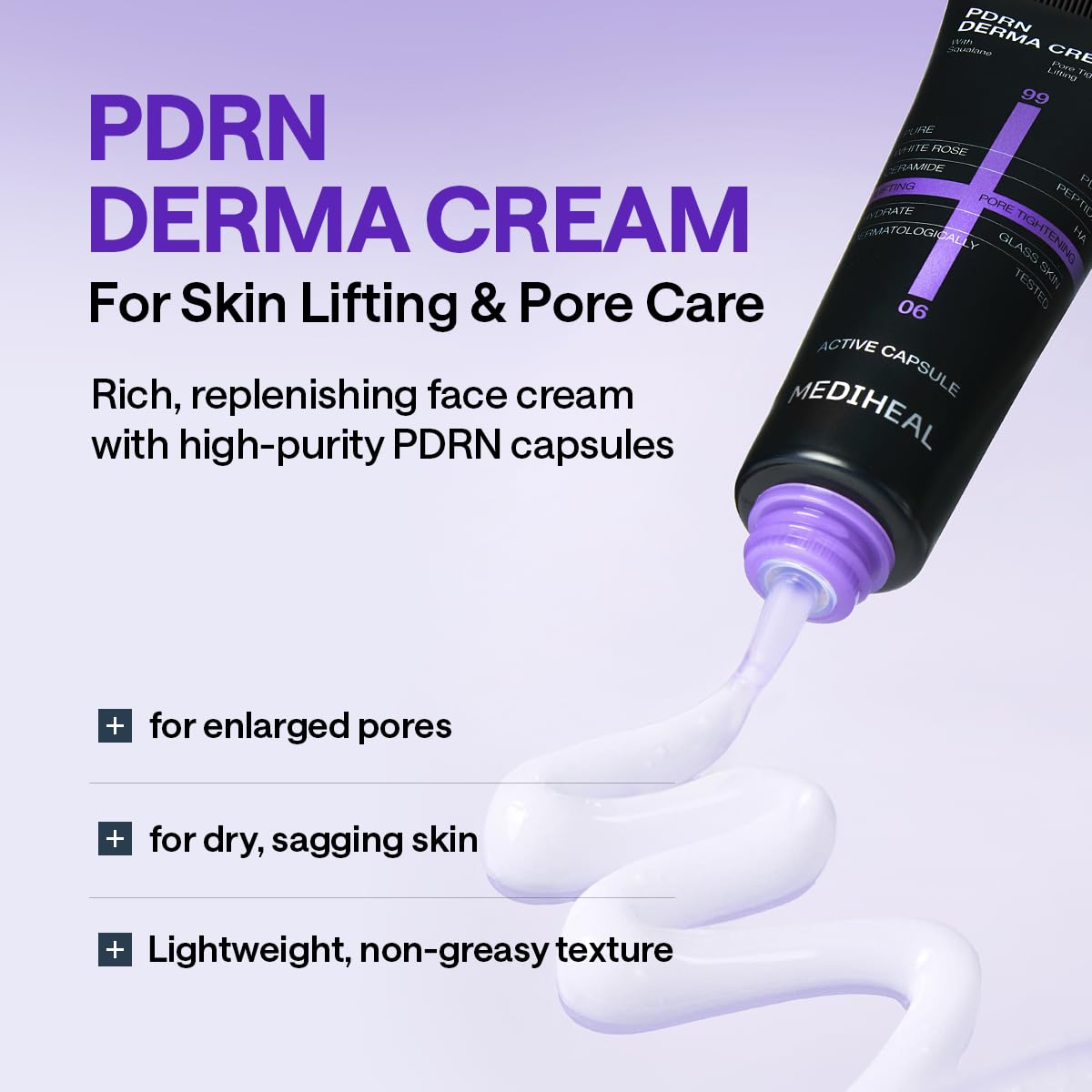 MEDIHEAL Derma Cream creamy texture close-up showing smooth hydration