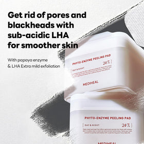 MEDIHEAL embossed gauze close-up demonstrating gentle lift and exfoliation