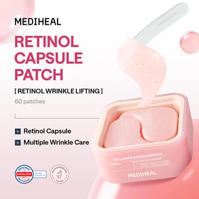 MEDIHEAL encapsulated-retinol capsule macro showing controlled release