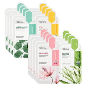 MEDIHEAL front packaging of 16-pack showing variety and travel-ready convenience