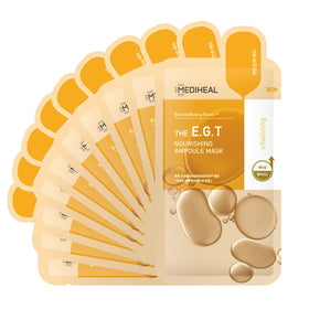 MEDIHEAL front packaging showing EGT ampoule mask and benefits