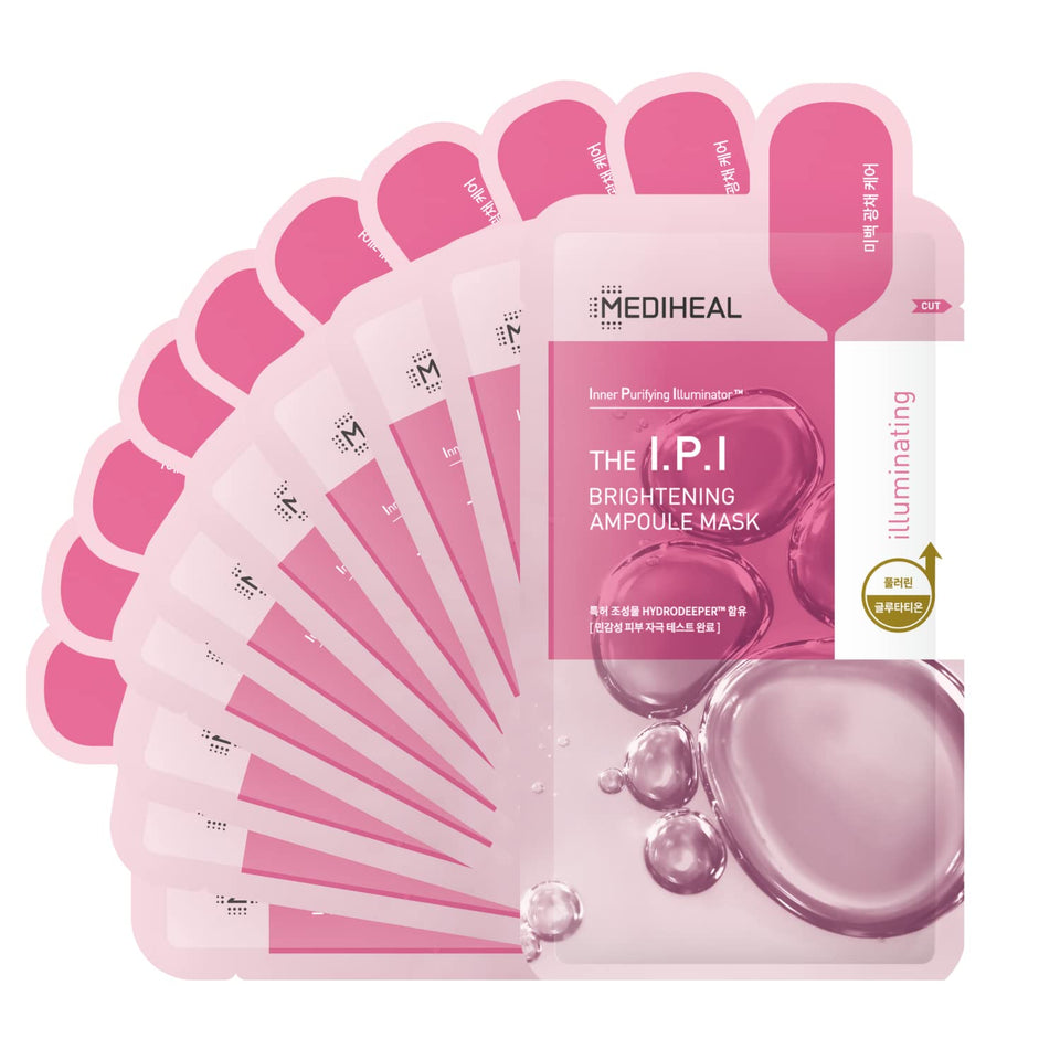 MEDIHEAL front packaging showing 10-sheet box and benefits