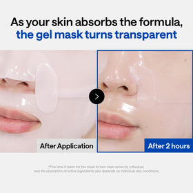 MEDIHEAL close-up hydrogel texture highlighting cooling gel and concentrated essence
