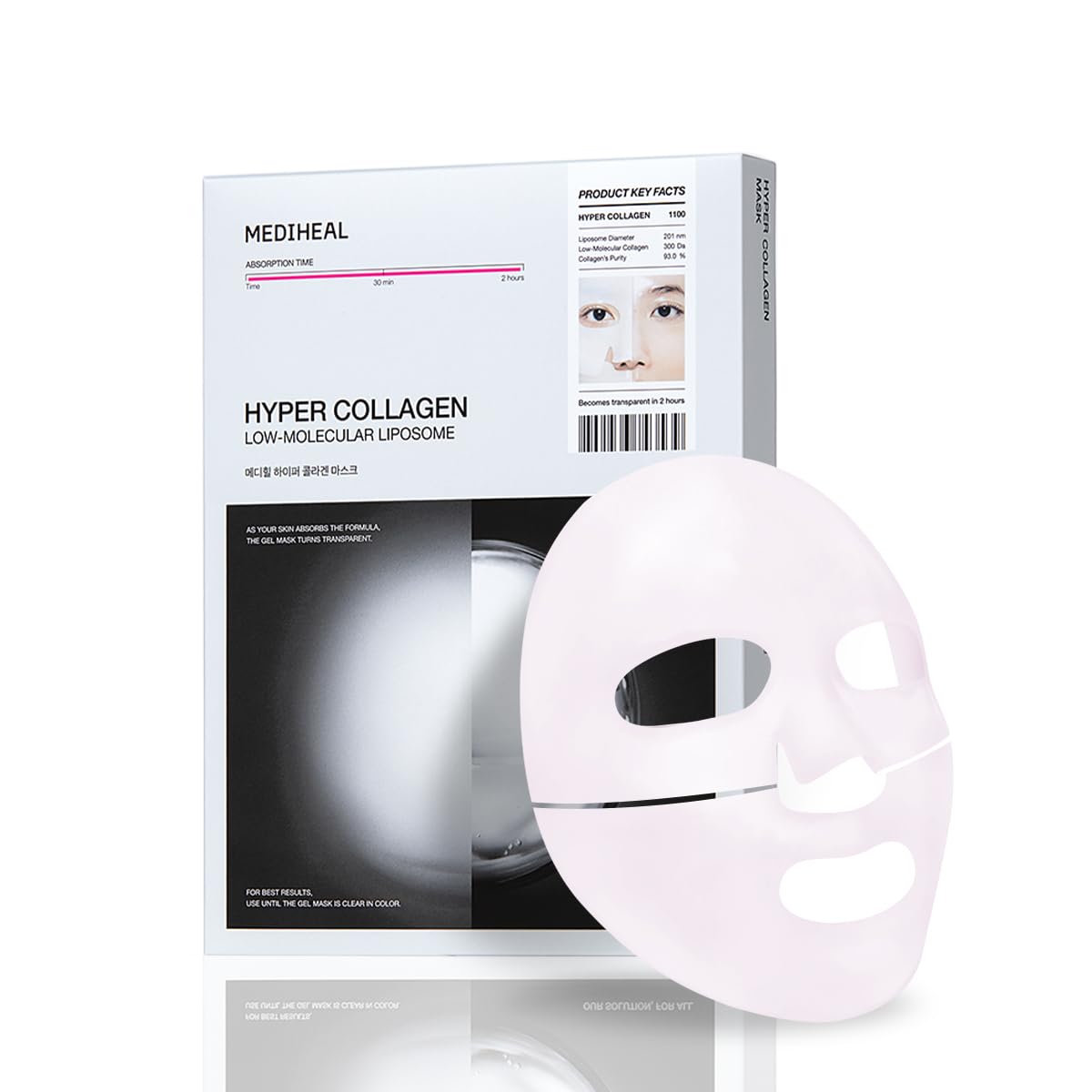 MEDIHEAL front packaging showing 10-count mask pack and benefits