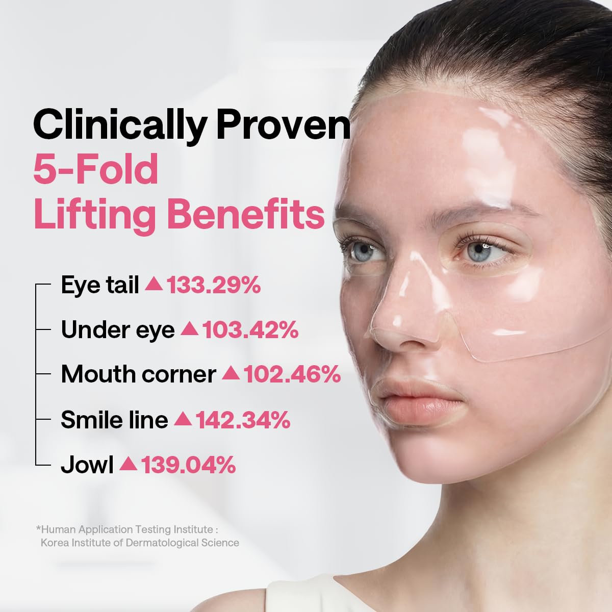 MEDIHEAL mask turning transparent to indicate essence absorption