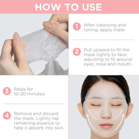 MEDIHEAL ingredient label and serum texture highlighting key active benefits