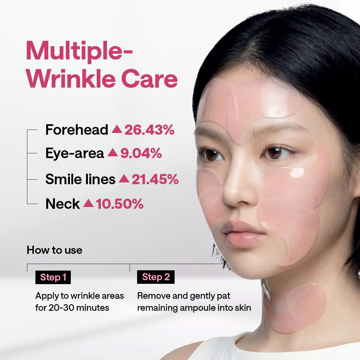 MEDIHEAL label closeup displaying active ingredients and clinical data