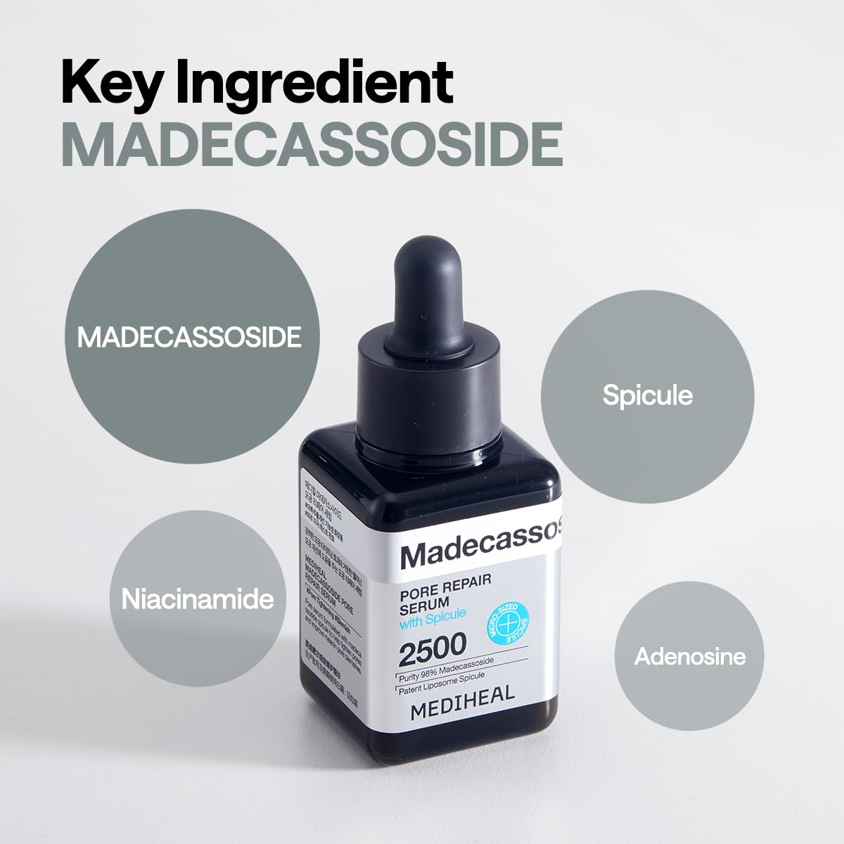 MEDIHEAL product label and ingredients emphasizing clinical evaluation benefit