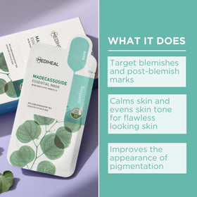 MEDIHEAL biodegradable sheet closeup demonstrating soft texture and fit