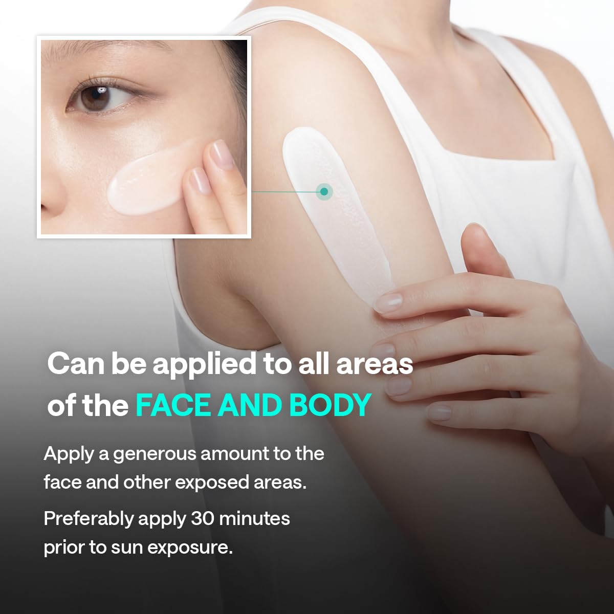 MEDIHEAL sunscreen layered under foundation showing makeup-friendly finish benefit